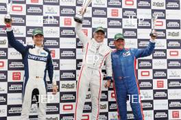 Silverstone Festival, Silverstone 2025, 22rd-24th August 2025. Free for editorial use only. Podium (l-r) #17 Werner D Ansembourg - Pescarolo LMP1, #16 Steve Brooks - Peugeot 90X, #5 Keith Frieser - Zytek 09S 